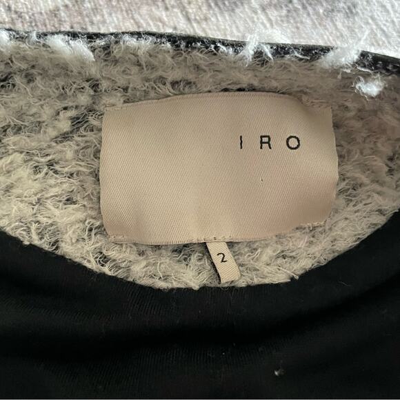 Iro Zyta Zipper Front Wool Leather Jacket Size Small - Picture 11 of 15